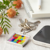 Fantastisch Abstract schilderen door Kris Taylor Sleutelhanger (Zijkant)