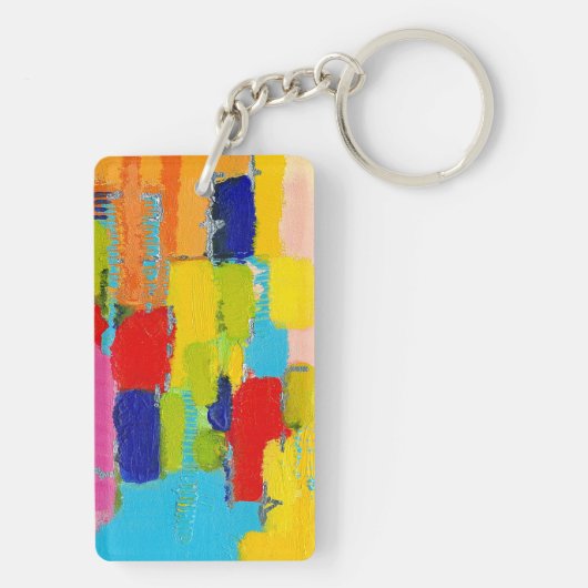 Fantastisch Abstract schilderen door Kris Taylor Sleutelhanger (achterkant)