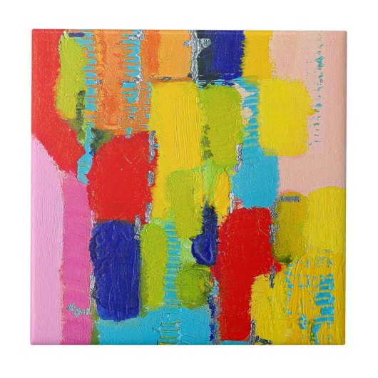 Fantastisch Abstract schilderen door Kris Taylor Tegeltje (Voorkant)