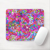 Fantastisch abstracte florale kleurstof muismat (Met muis)