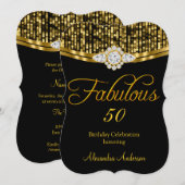 Fantastisch add Age Birthday Party Glitter Gold Bl Kaart (Voorkant / Achterkant)