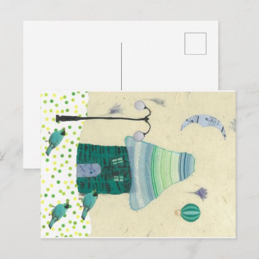 Fantastisch, afspeelbaar Briefkaart met Tiny House (Voorkant / Achterkant)