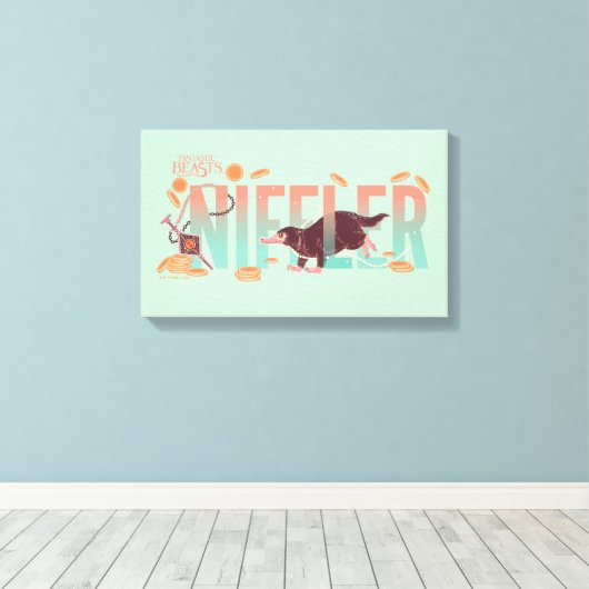 Fantastisch Beasts Niffler Canvas Afdruk (Insitu (Houten vloer))