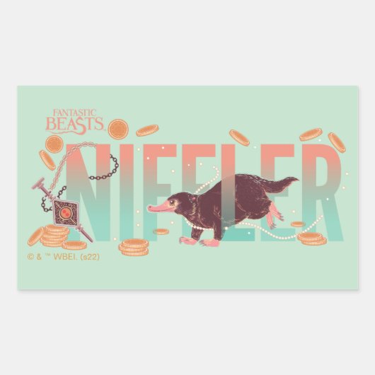 Fantastisch Beasts Niffler Rechthoekige Sticker (Voorkant)