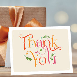 Fantastisch bedankt Greenery Blank Kaart