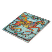 Fantastisch beest Deer Jaguar Ladybird Phoenix Tegeltje (Zijkant)