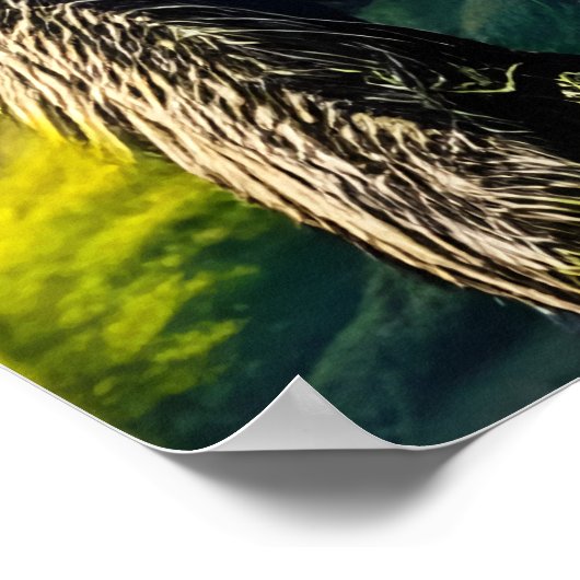 Fantastisch beest in het bos | AI Art Poster (Hoek)