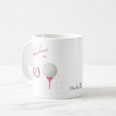 Fantastisch bij 40 Golf gepersonaliseerd Koffiemok (Voorkant links)