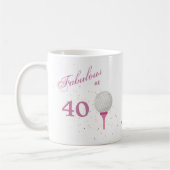 Fantastisch bij 40 Golf gepersonaliseerd Koffiemok (Links)