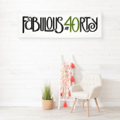 Fantastisch bij 40 groene banner (Insitu)