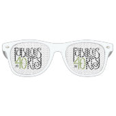 Fantastisch bij 40 groene retro zonnebril (Voorkant)