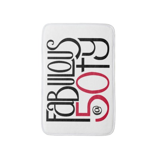 Fantastisch bij 50 Red Bath Mat (Voorkant Verticaal)