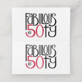 Fantastisch bij 50 rode gevouwen plaatskaarten plaatskaartje (Binnenkant ongevouwen)