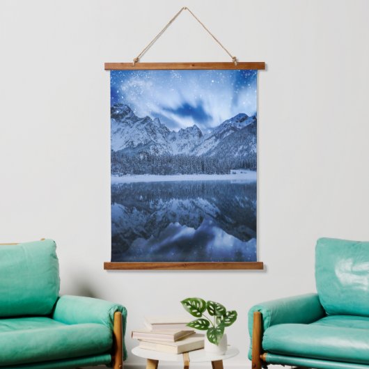 Fantastisch bij het bergmeer hangend wandkleed (Woonkamer)