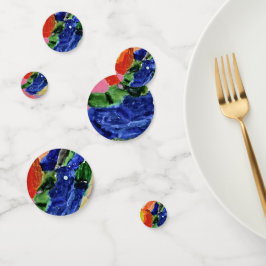 Fantastisch Blauw & Groen Abstract Artistiek Fees Confetti