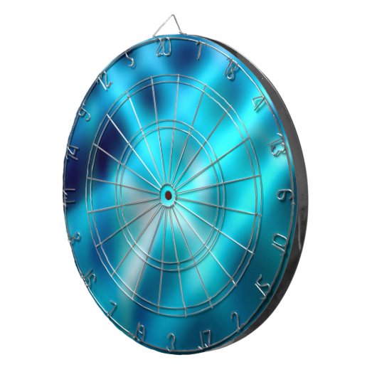 Fantastisch blauw licht dartbord (Voorkant Rechts)