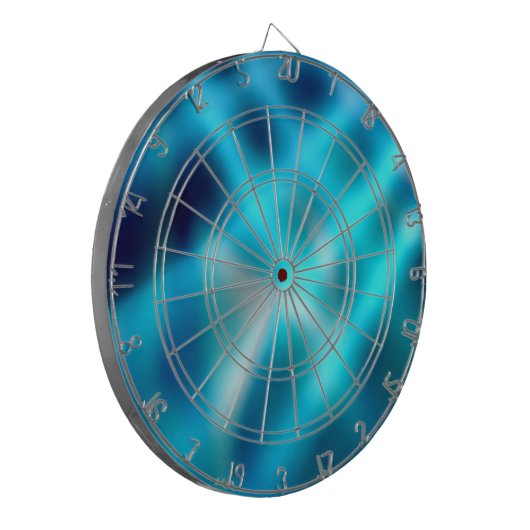 Fantastisch blauw licht dartbord (Voorkant Links)