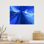 Fantastisch blauw poster (Keuken)