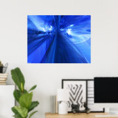 Fantastisch blauw poster (Thuiskantoor)