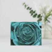 Fantastisch Blauwgroen Roos Briefkaart (Staand voorkant)
