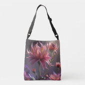Fantastisch Bloemmotief  Crossbody Tas (Achterkant)