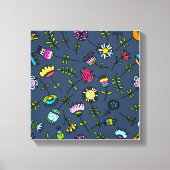 Fantastisch Bloemmotief Kunstontwerp Canvas Afdruk (Voorkant)
