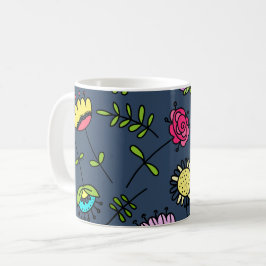 Fantastisch Bloempatroon Kunstontwerp Koffiemok