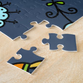 Fantastisch Bloempatroon Kunstontwerp Legpuzzel (Zijkant)