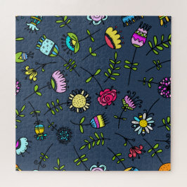 Fantastisch Bloempatroon Kunstontwerp Legpuzzel