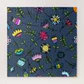 Fantastisch Bloempatroon Kunstontwerp Legpuzzel (Verticaal)
