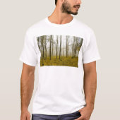 Fantastisch bos met mist en gele bladeren t-shirt (Voorkant)