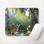 Fantastisch bosbeboste beboten gechanteerd muismat (Met muis)