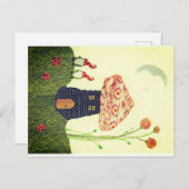 Fantastisch Briefkaart met paddenstoel House, twee (Voorkant / Achterkant)