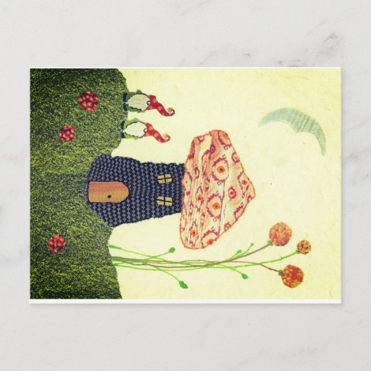 Fantastisch Briefkaart met paddenstoel House, twee (Voorkant)