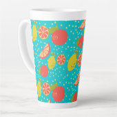 Fantastisch citruspatroon latte mok (Linkerhoek)