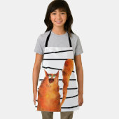 Fantastisch curieus katje op het patroon van strep schort (Insitu)