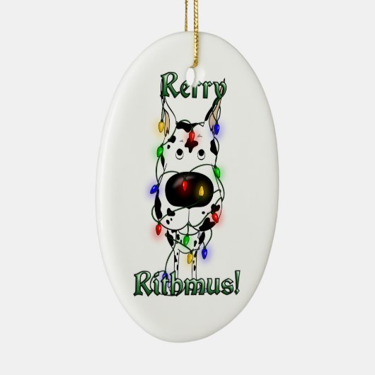 Fantastisch dansscherm - kerstverlichting keramisch ornament (Rechts)