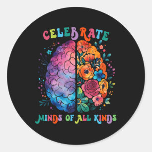 Fantastisch denken van allerlei soorten geestelijk ronde sticker