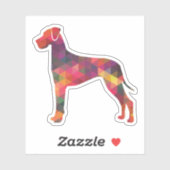 Fantastisch dieptemetrisch patroon Silhouette Mult Sticker (Vel)