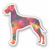 Fantastisch dieptemetrisch patroon Silhouette Mult Sticker (Voorkant)