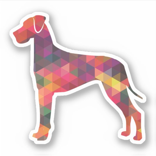 Fantastisch dieptemetrisch patroon Silhouette Mult Sticker (Voorkant)