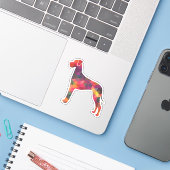 Fantastisch dieptemetrisch patroon Silhouette Mult Sticker (Laptop met iPhone)