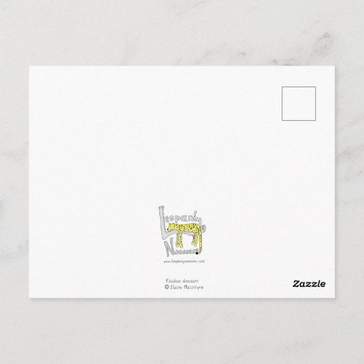 Fantastisch dinosaurus briefkaart (Achterkant)