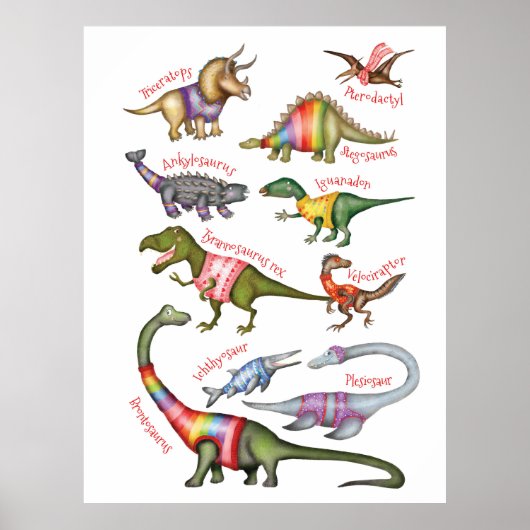 Fantastisch dinosaurus poster (Voorkant)