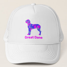 Fantastisch dog Silhouette Hot Pink & Blue Trucker Pet