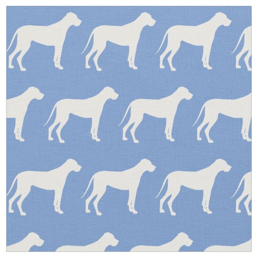 Fantastisch dog Silhouette Light Blue Stof (Close Up)