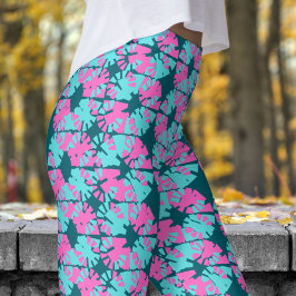 Fantastisch donkerblauw Blauwgroen faseverschuivin Leggings