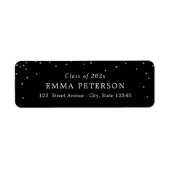 Fantastisch EDITABLE Afstuderen Adres Etiket (Voorkant)