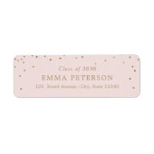 Fantastisch EDITABLE Afstuderen Adres Etiket (Voorkant)