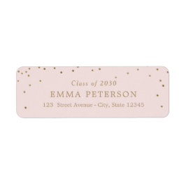 Fantastisch EDITABLE Afstuderen Adres Etiket